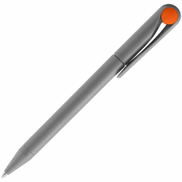Ручка шариковая Prodir DS1 TMM Dot, серая с оранжевым - купить оптом