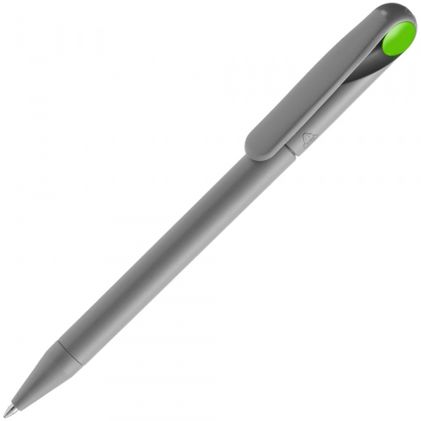 Ручка шариковая Prodir DS1 TMM Dot, серая с ярко-зеленым - купить оптом