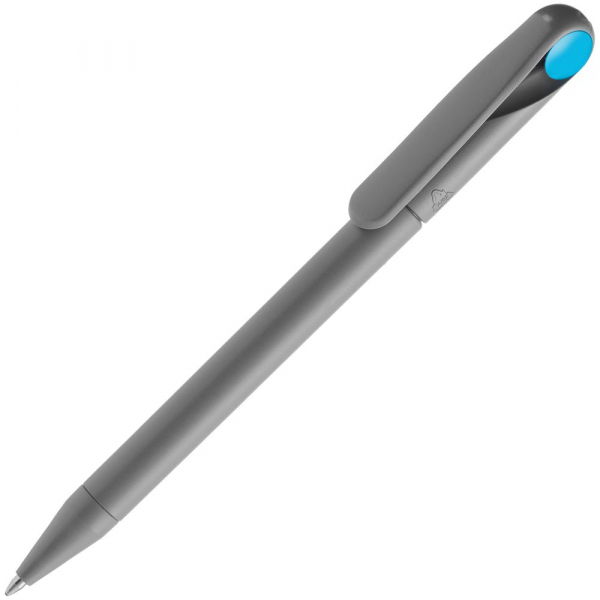 Ручка шариковая Prodir DS1 TMM Dot, серая с голубым - купить оптом