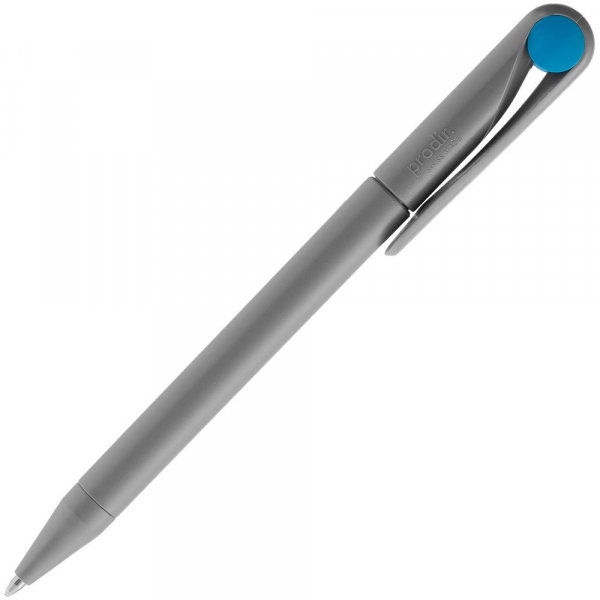 Ручка шариковая Prodir DS1 TMM Dot, серая с голубым - купить оптом