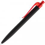 Ручка шариковая Prodir QS01 PRT-P Soft Touch, черная с красным, фото 1
