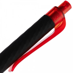 Ручка шариковая Prodir QS01 PRT-P Soft Touch, черная с красным, фото 5