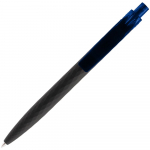 Ручка шариковая Prodir QS01 PRT-P Soft Touch, черная с синим, фото 3