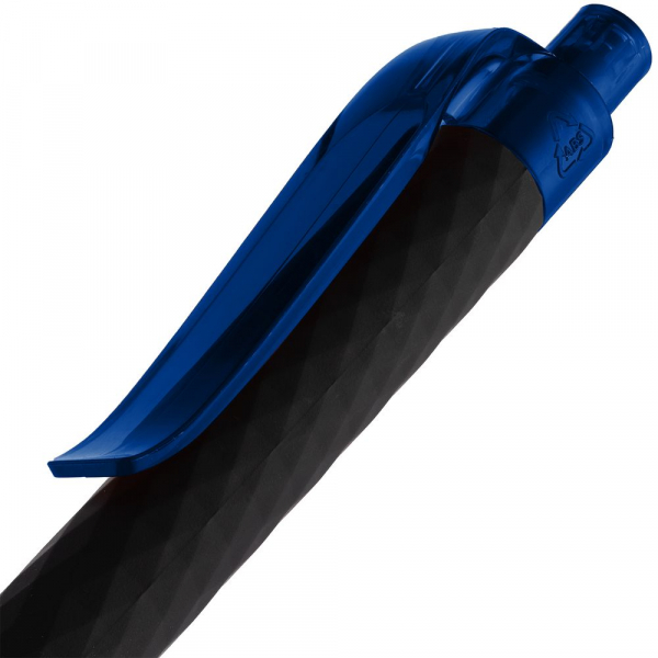 Ручка шариковая Prodir QS01 PRT-P Soft Touch, черная с синим - купить оптом