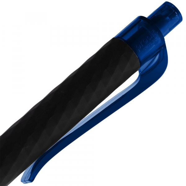 Ручка шариковая Prodir QS01 PRT-P Soft Touch, черная с синим - купить оптом