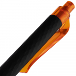 Ручка шариковая Prodir QS01 PRT-P Soft Touch, черная с оранжевым, фото 5