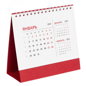 Календарь настольный Datio 2024, красный - купить оптом