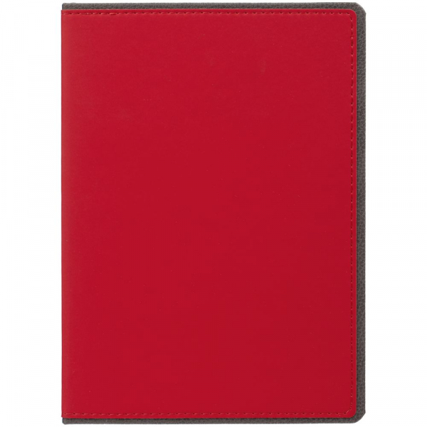 Ежедневник Frame, недатированный, красный с серым - купить оптом