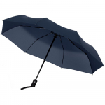 Зонт складной Monsoon, темно-синий, без чехла, фото 2
