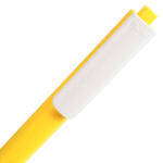 Ручка шариковая Pigra P03 Mat, желтая с белым, фото 3
