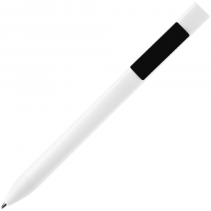 Ручка шариковая Swiper SQ, белая с черным - купить оптом