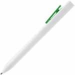 Ручка шариковая Swiper SQ, белая с зеленым, фото 2