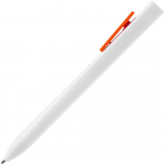 Ручка шариковая Swiper SQ, белая с оранжевым, фото 2