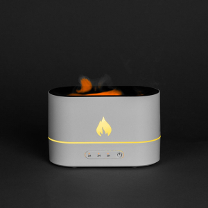Увлажнитель-ароматизатор с имитацией пламени Fuego, белый - купить оптом