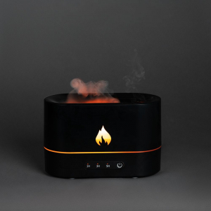 Увлажнитель-ароматизатор с имитацией пламени Fuego, черный - купить оптом