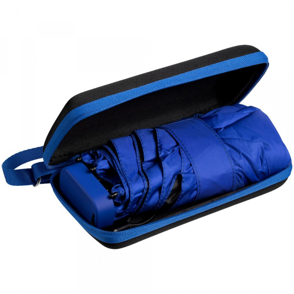 Зонт складной Color Action, в кейсе, синий - купить оптом
