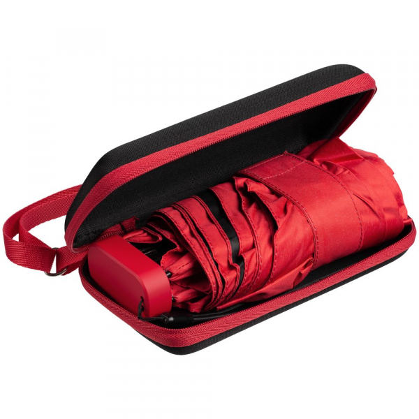 Складной зонт Color Action, в кейсе, красный - купить оптом