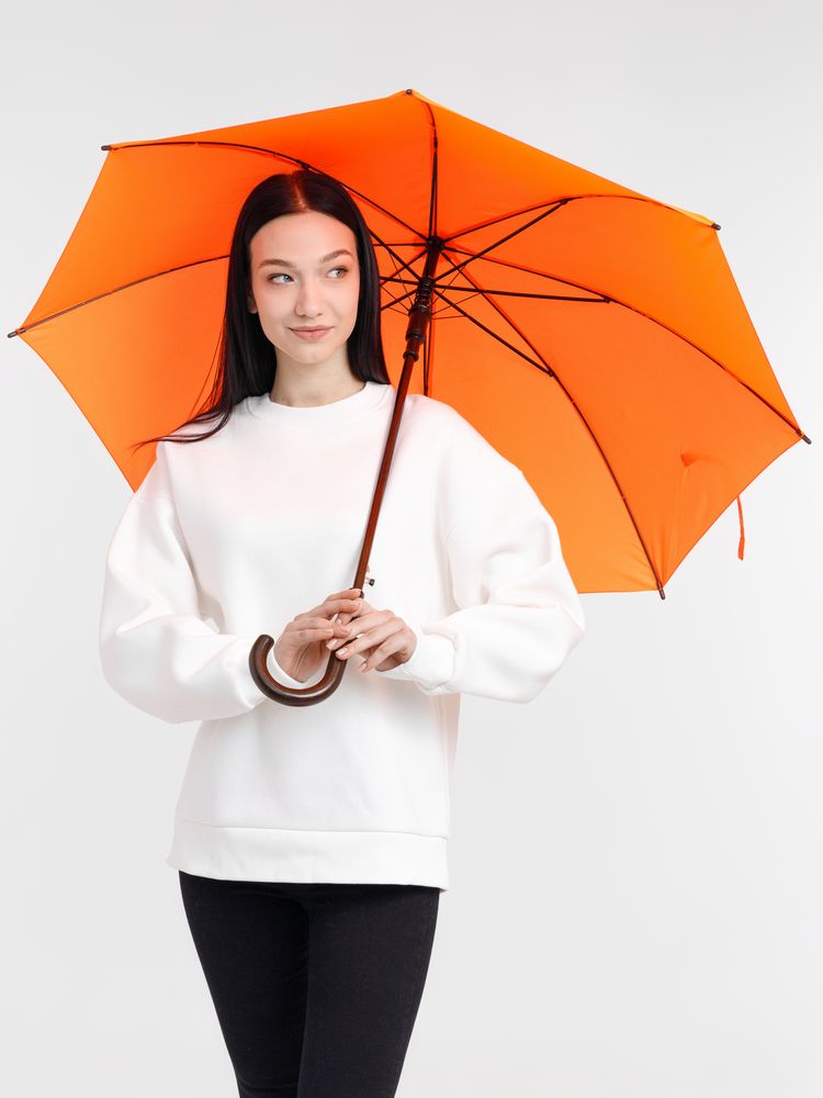 Зонт-трость Standard, оранжевый неон - купить оптом