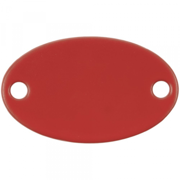 Шильдик металлический Alfa Oval, красный - купить оптом
