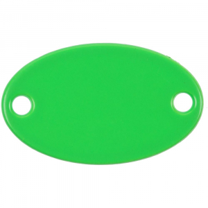 Шильдик металлический Alfa Oval, зеленый неон - купить оптом