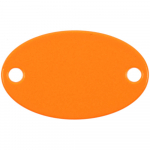 Шильдик металлический Alfa Oval, оранжевый неон