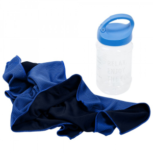 Охлаждающее полотенце Weddell, синее - купить оптом