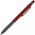 Ручка шариковая Digit Soft Touch со стилусом, красная, фото 2