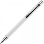 Ручка шариковая Lobby Soft Touch Chrome, белая, фото 3