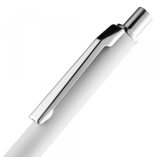 Ручка шариковая Lobby Soft Touch Chrome, белая - купить оптом