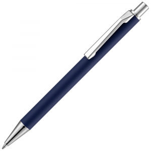 Ручка шариковая Lobby Soft Touch Chrome, синяя - купить оптом