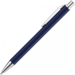 Ручка шариковая Lobby Soft Touch Chrome, синяя, фото 2