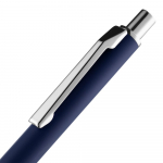 Ручка шариковая Lobby Soft Touch Chrome, синяя, фото 4