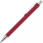 Ручка шариковая Lobby Soft Touch Chrome, красная, фото 1