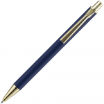 Ручка шариковая Lobby Soft Touch Gold, синяя, фото 3