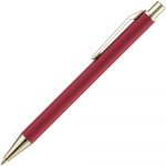 Ручка шариковая Lobby Soft Touch Gold, красная, фото 1