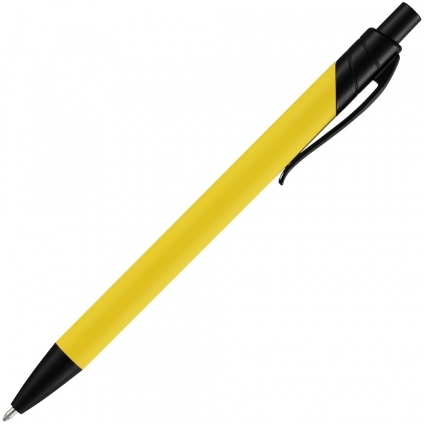 Ручка шариковая Undertone Black Soft Touch, желтая - купить оптом