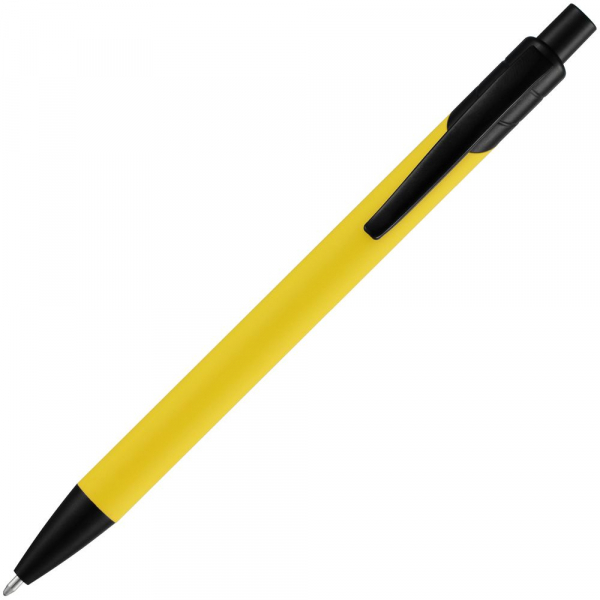 Ручка шариковая Undertone Black Soft Touch, желтая - купить оптом