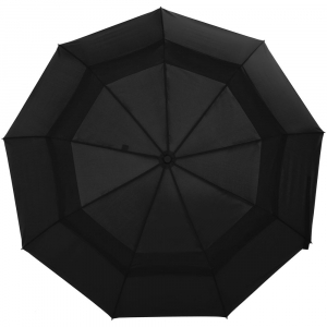 Складной зонт Dome Double с двойным куполом, черный - купить оптом