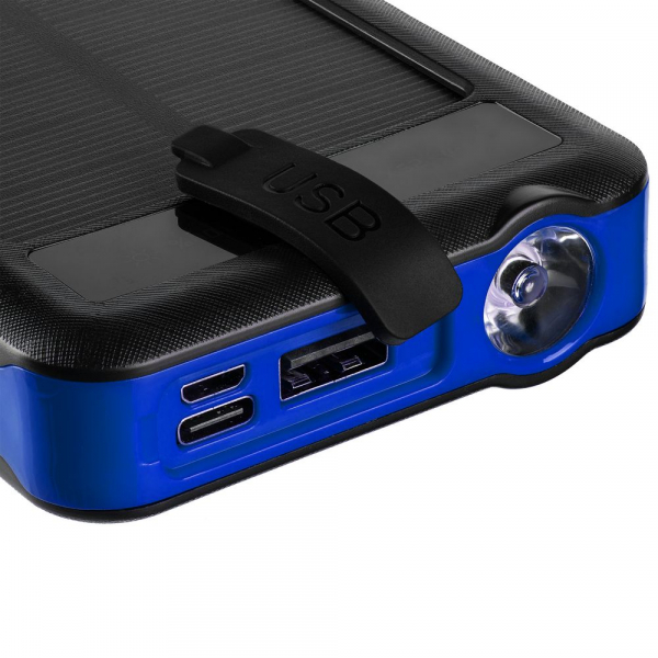 Аккумулятор с беспроводной зарядкой Holiday Maker Wireless, 10000 мАч, синий - купить оптом