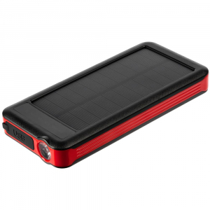 Аккумулятор с беспроводной зарядкой Holiday Maker Wireless, 10000 мАч, красный - купить оптом