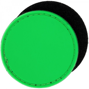 Лейбл из ПВХ с липучкой Menteqo Round, зеленый неон - купить оптом