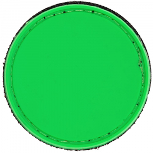 Лейбл из ПВХ с липучкой Menteqo Round, зеленый неон - купить оптом