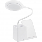 Лампа с органайзером и беспроводной зарядкой writeLight, ver. 2, белая, фото 6