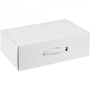 Коробка Matter Light, белая, с белой ручкой - купить оптом