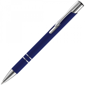 Ручка шариковая Keskus Soft Touch, темно-синяя - купить оптом