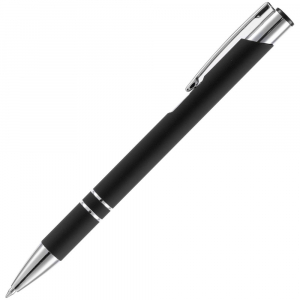 Ручка шариковая Keskus Soft Touch, черная - купить оптом