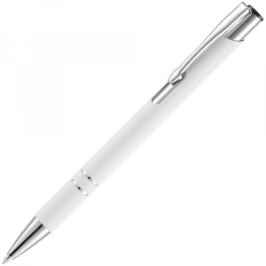 Ручка шариковая Keskus Soft Touch, белая - купить оптом