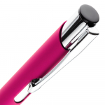 Ручка шариковая Keskus Soft Touch, розовая, фото 3