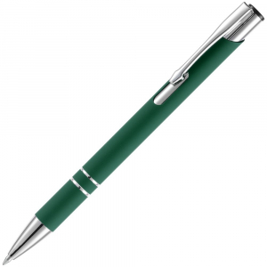 Ручка шариковая Keskus Soft Touch, зеленая - купить оптом