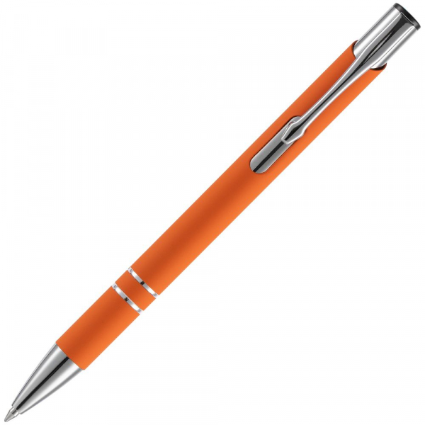 Ручка шариковая Keskus Soft Touch, оранжевая - купить оптом